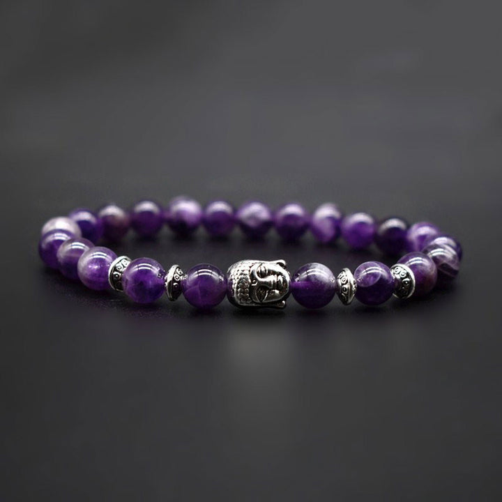 Pulsera curativa de amor con amatista y Buddha Stones