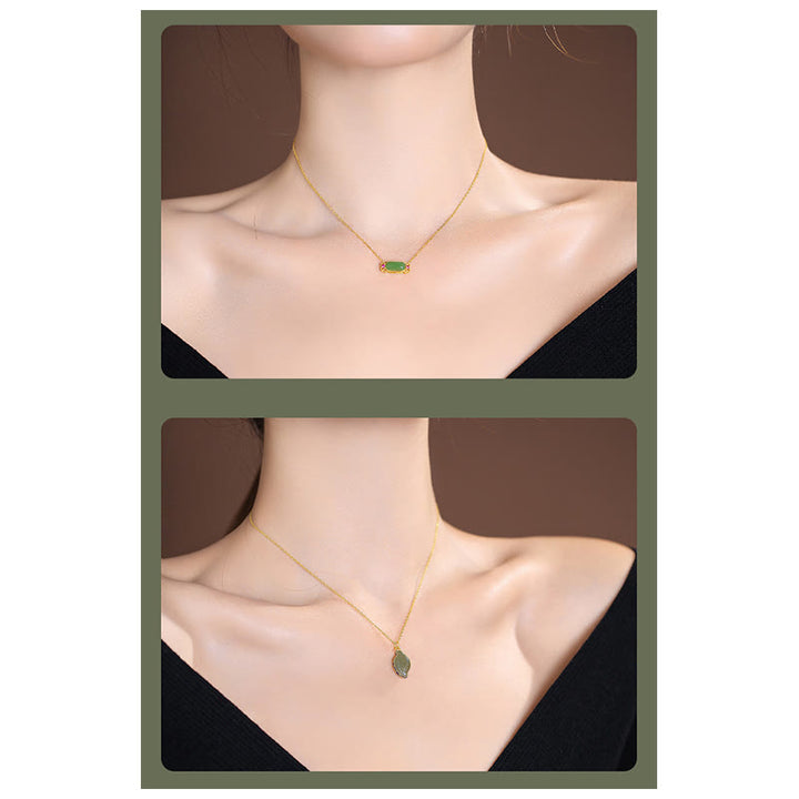 Collar con colgante de mariposa de Buda sonriente de la suerte, Jade cian Natural de Plata de Ley 925 - image 42