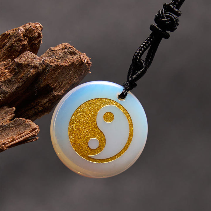 Buddha Stones, varios cristales, amatista, ojo de tigre, Aventurina verde, Yin Yang, collar espiritual, colgante
