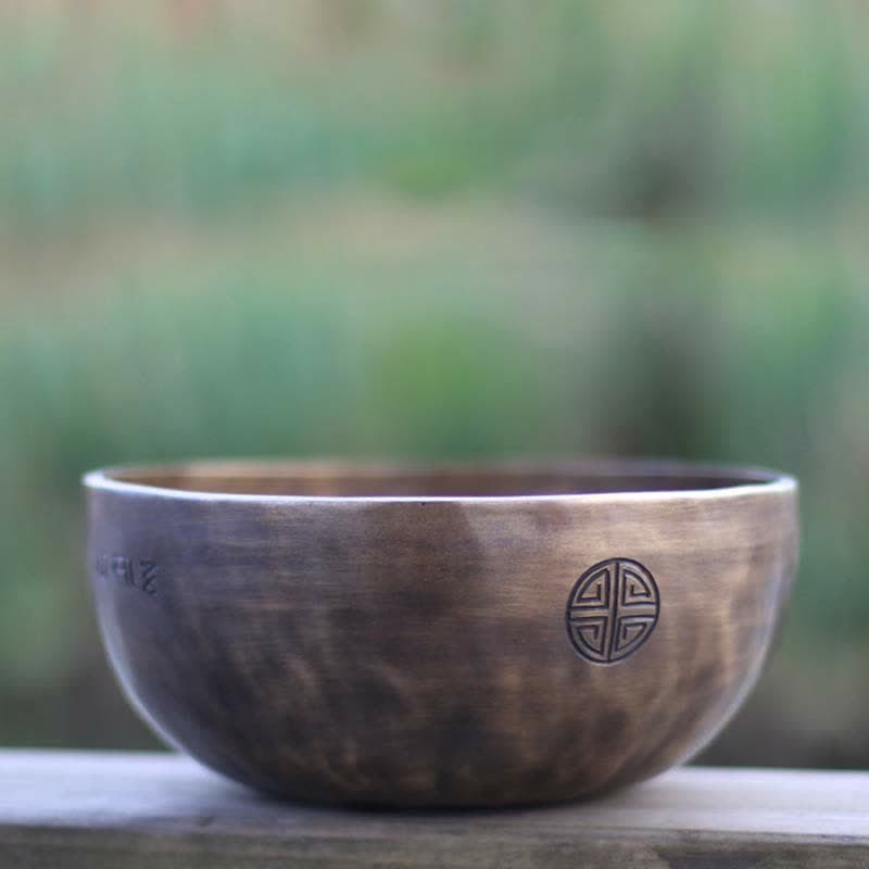 Cuenco tibetano de luna llena con arcoíris lunar, hecho a mano para sanación y meditación. Juego de cuencos de sonido de energía positiva. - image 5
