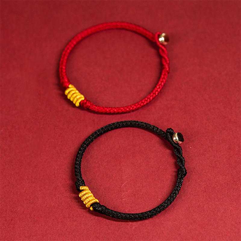 Pulsera de cuerda trenzada de protección de la suerte con nudo King Kong hecha a mano con Buddha Stones