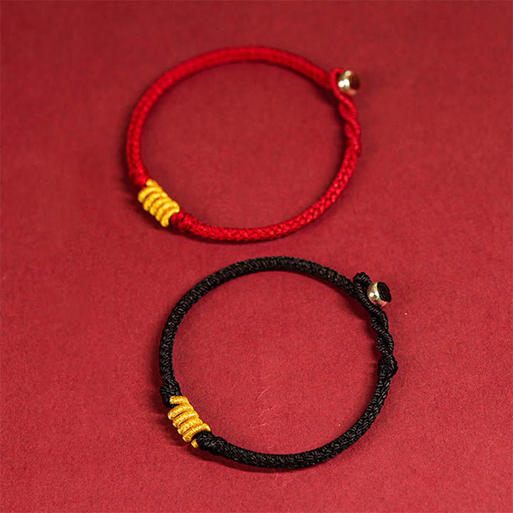 Pulsera de cuerda trenzada de protección de la suerte con nudo King Kong hecha a mano con Buddha Stones