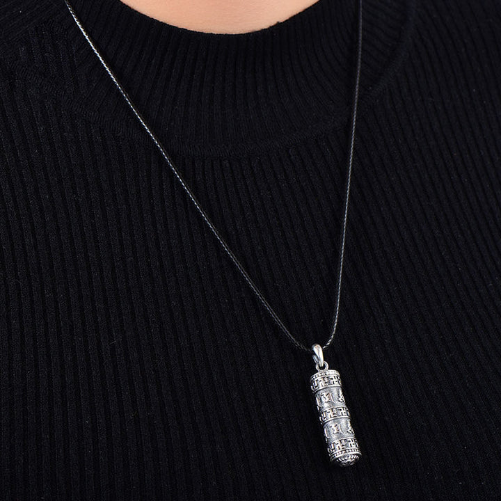Buddha Stones tibetano Om Mani Padme Hum Buda esvástica suerte collar colgante