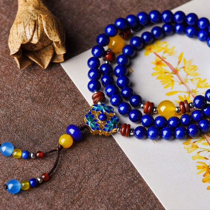 Pulsera Positiva de Ágata Amarilla Lazurita