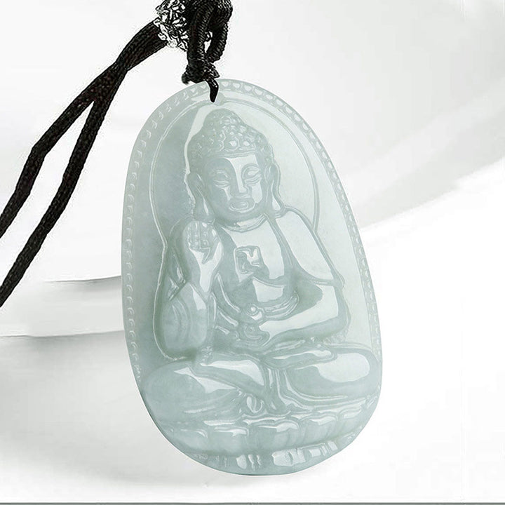 Buddha Stones Zodíaco Chino Buda Natal Jade Riqueza Prosperidad Collar Colgante - Perro/Cerdo - image 17