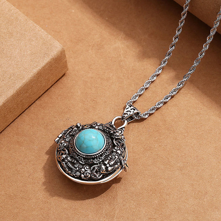Collar de cobre de la suerte de Pi Xiu tibetano con Buddha Stones