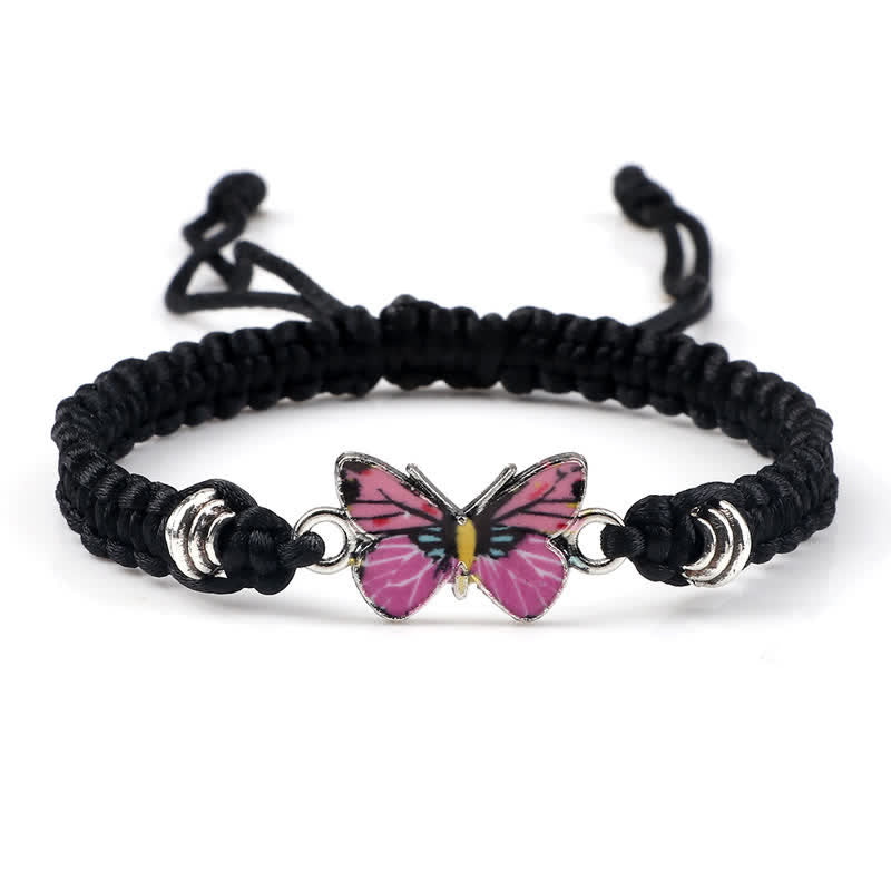 Pulsera con dije de hilo de amor y libertad de mariposa con Buddha Stones
