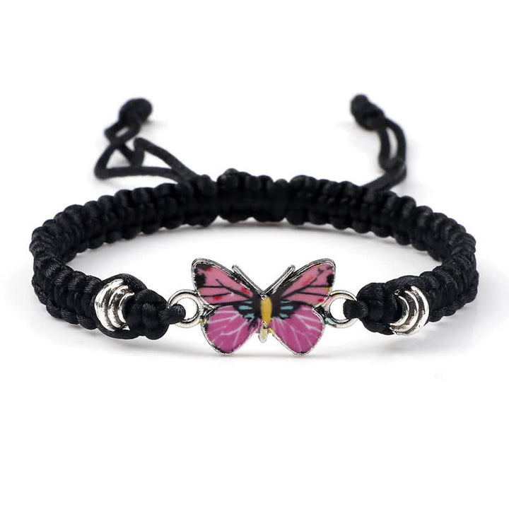 Pulsera con dije de hilo de amor y libertad de mariposa con Buddha Stones