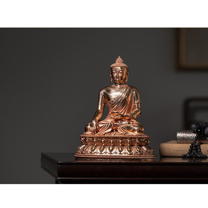 Estatuilla de Buda Gautama Shakyamuni, estatua de cobre de serenidad, decoración del hogar