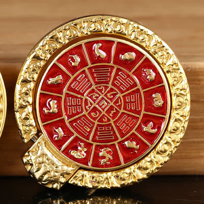 Soporte de anillo para teléfono tibetano Om Mani Padme Hum Peace, decoraciones universales para teléfono - Nueve Palacios Rojos y Ocho Trigramas - image 15