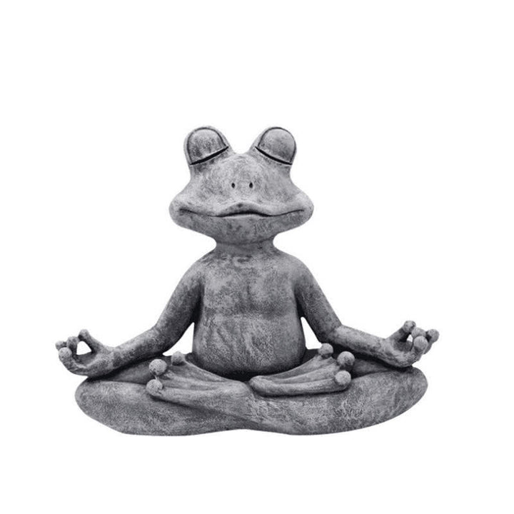 Decoración Zen Meditando Perro Gato Rana - Rana 9,5x12,5x5cm (300g) - image 9