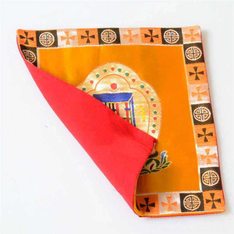 Estera de altar de oración Man-Bcu Kalachakra, estera de Jacquard para meditación curativa