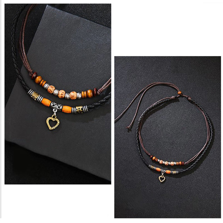 Pulsera con colgante y collar curativo con cuentas con diseño de corazón de amor de Buddha Stones