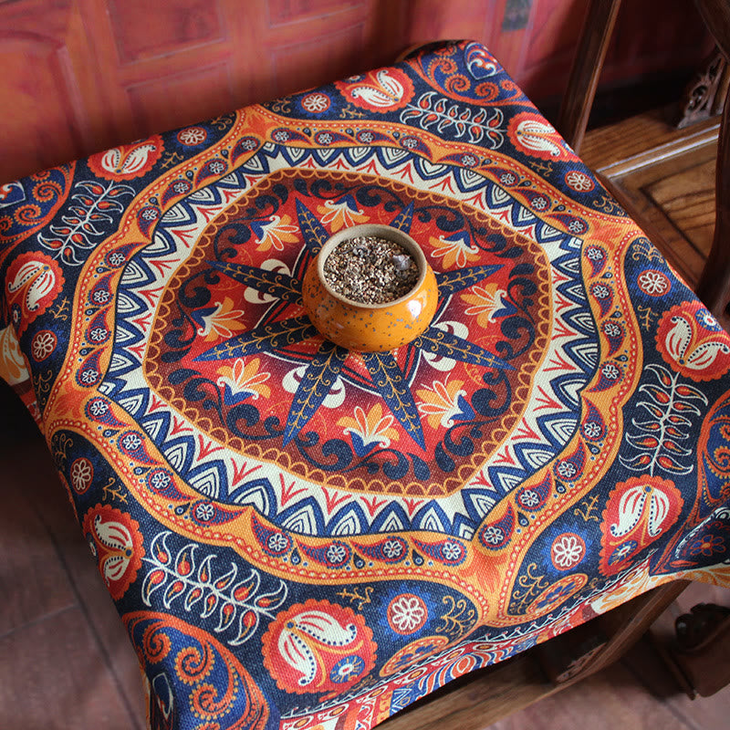 Mantel Boho Mandala, decoración de la cubierta de la mesa del hogar