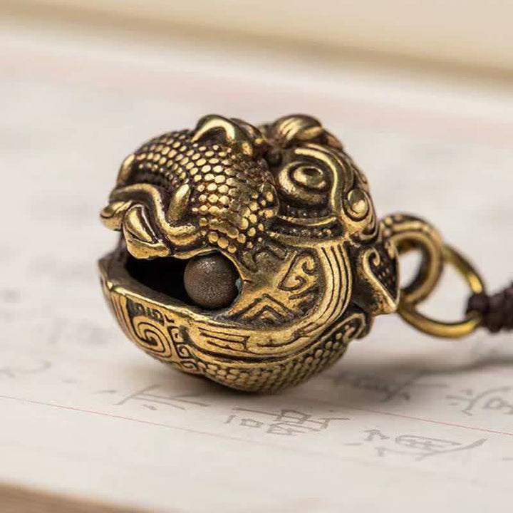 Llavero de cobre con Buddha Stones PiXiu Riqueza