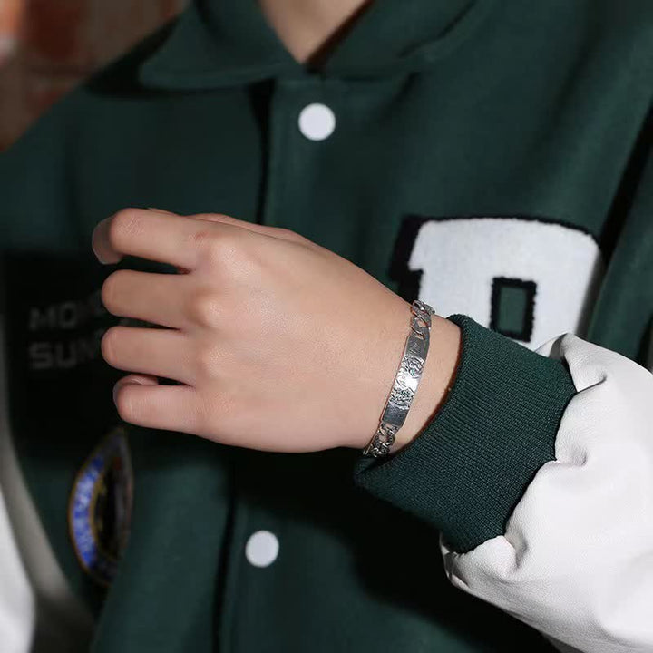 Pulsera de cadena de puño de suerte de cobre tigre
