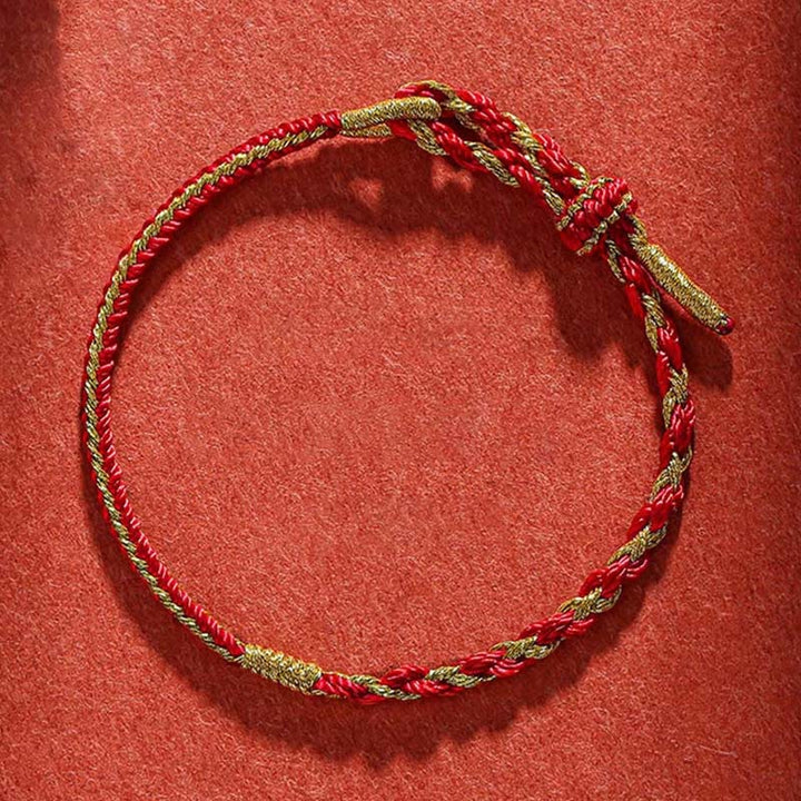Pulsera de cuerda trenzada de protección de dragón, conejo, gallo, rata, caballo, dragón chino hecho a mano con Buddha Stones