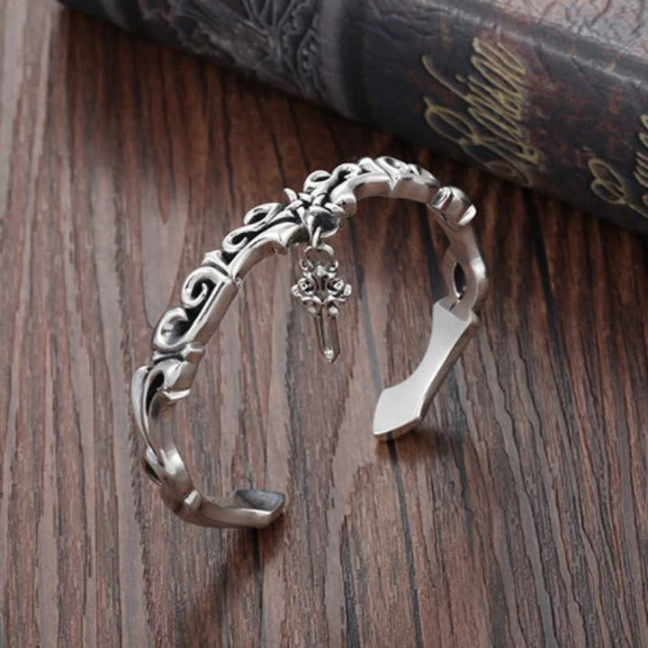 Pulsera de equilibrio de cobre con patrón trenzado trenzado estilo vikingo con Buddha Stones