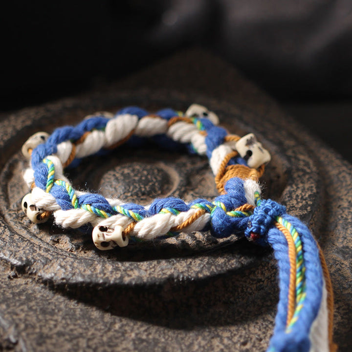 Pulsera de la suerte hecha a mano con cuentas de la diosa de la riqueza Zakiram tibetana con Buddha Stones