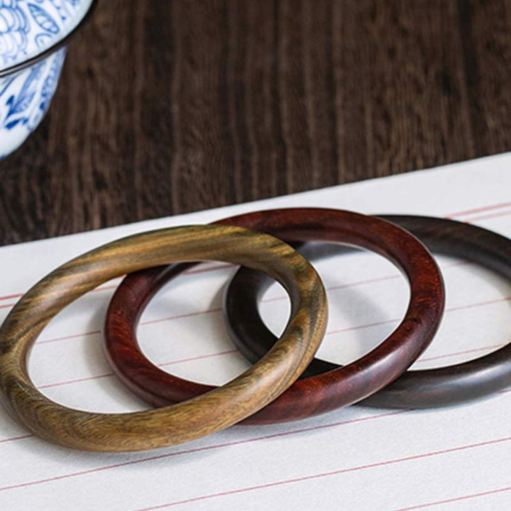 Brazalete de protección de sándalo verde de ébano rojo de hoja pequeña tibetana con Buddha Stones