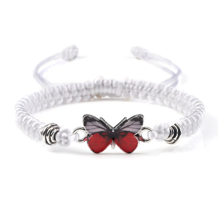 Pulsera con dije de hilo de amor y libertad de mariposa con Buddha Stones