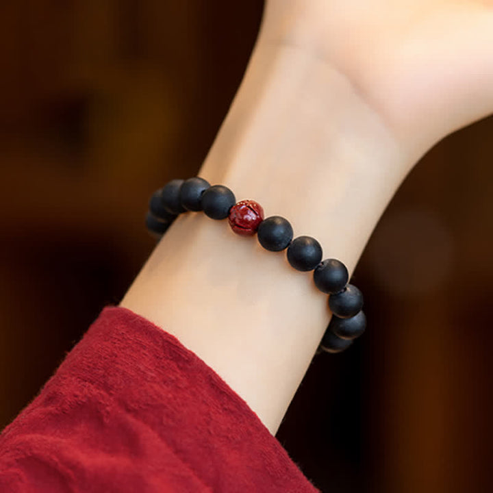 Pulsera curativa de loto cinabrio de ciprés tibetano