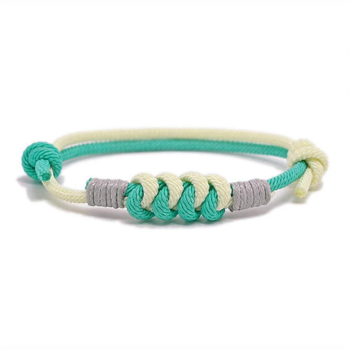 Pulsera de hilo trenzado con fuerza de nudo King Kong de diseño simple con Buddha Stones