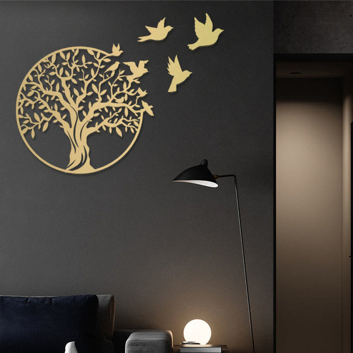 Buddha Stones Árbol de la vida Signo de pájaros Regalo de inauguración Unity Wall Art