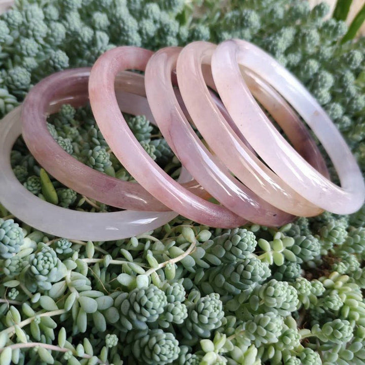 Brazalete de protección de la felicidad de jade púrpura con Buddha Stones