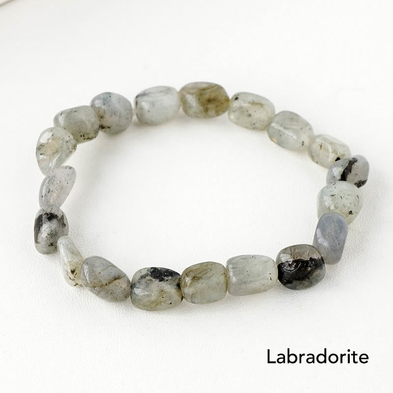 Pulsera de conciencia espiritual de piedra de cristal de forma irregular natural