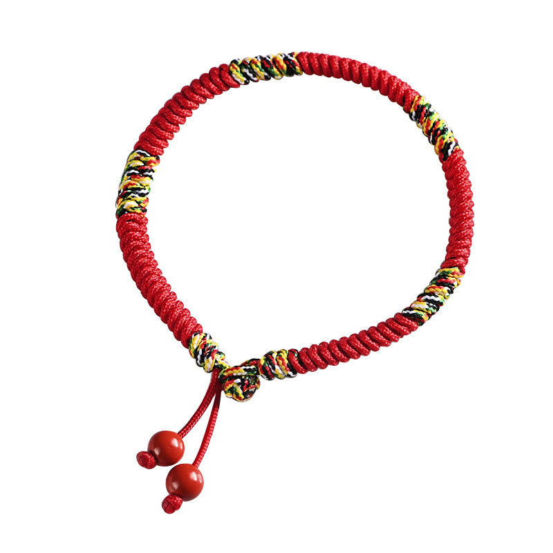 Pulsera de la suerte con protección de cuerda y nudo King Kong de cinco colores