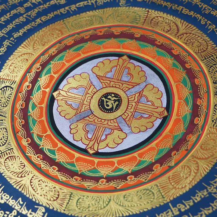 Caja ciega tibetana hecha a mano con pintura Thangka, bendición espiritual, patrón de Color aleatorio