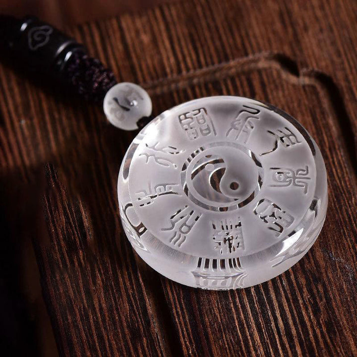 Buddha Stones taoísmo cinco montañas sagradas símbolo Yin Yang Liuli cristal equilibrio collar colgante llavero - image 4