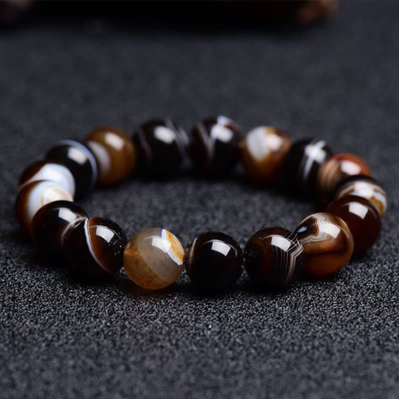 Pulsera Buddha Stones Sardónix Tibetano Felicidad Positiva