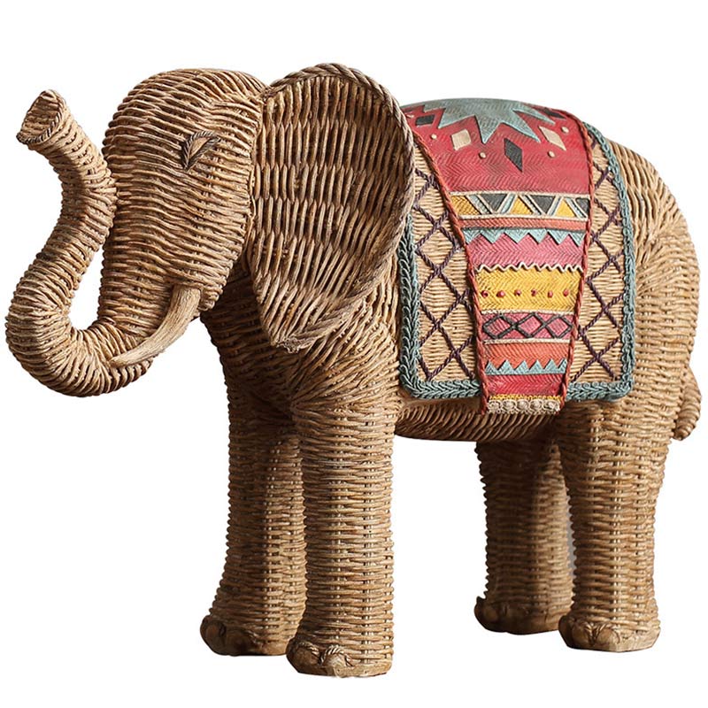 Elefante Resina Sabiduría Riqueza Decoración Del Hogar
