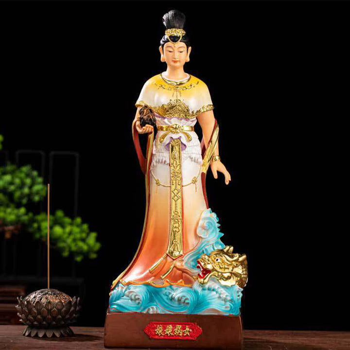Estatua de resina de protección Bodhisattva Nuwa decoración del hogar