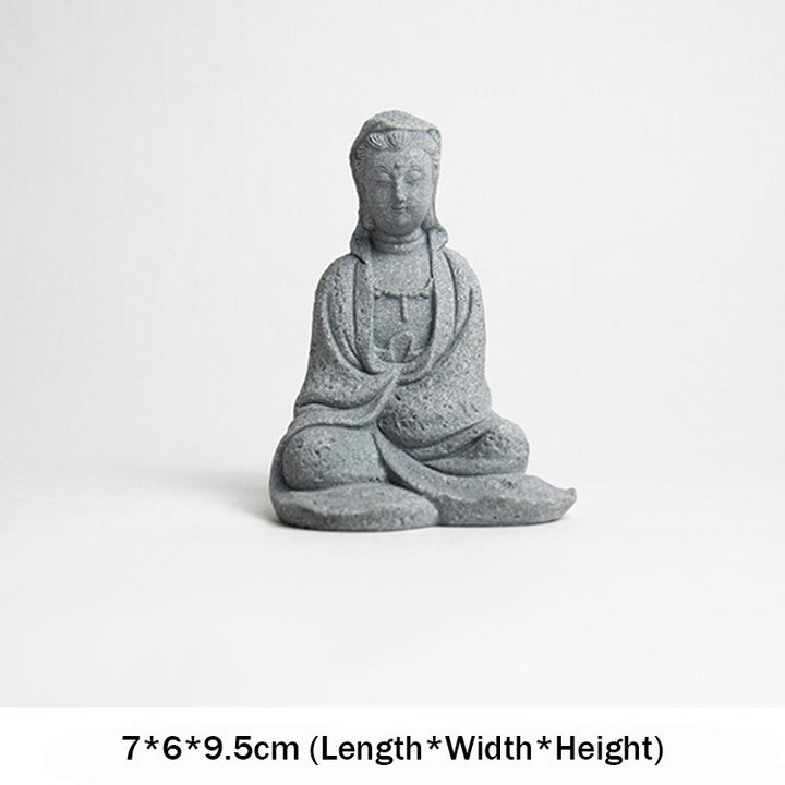 Buddha Stones Estatua de Avalokitesvara Bendición Decoración del hogar
