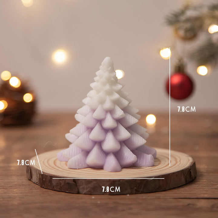 Regalo de vela de cera de soja perfumado árbol de Navidad para amigos de la familia