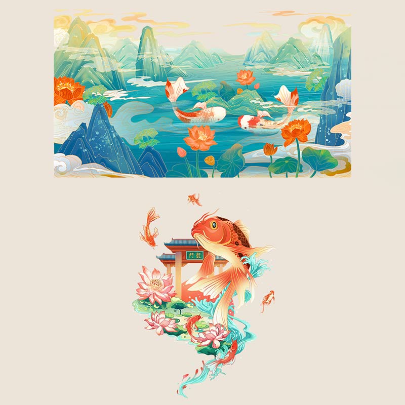 Pulsera tobillera trenzada hecha a mano con cuentas de cinabrio y pez Koi de plata de ley 925 con Buddha Stones - image 20