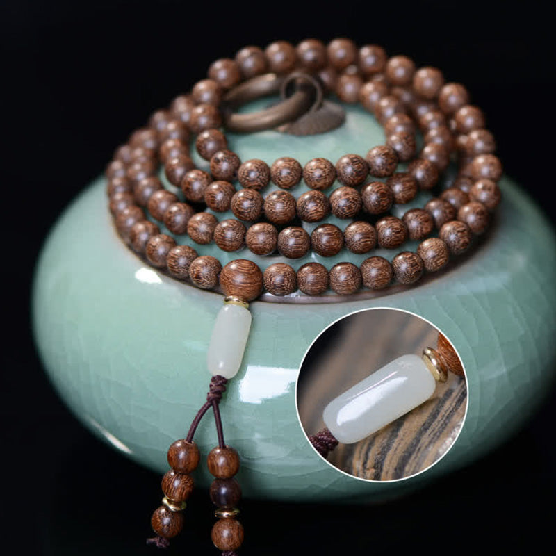 Pulsera Calma De Jade De Palisandro Con 108 Buddha Stones
