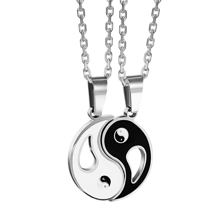 2 piezas collar de pareja con colgante Yin Yang