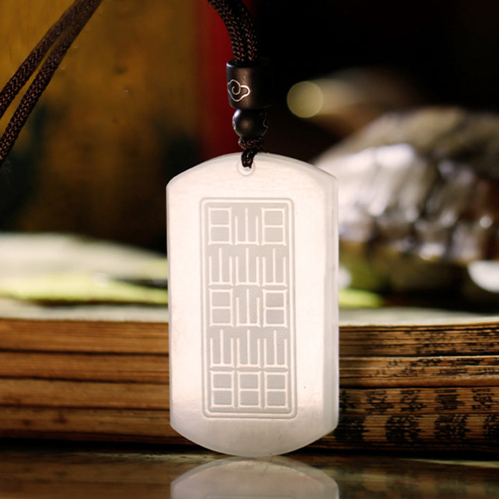 Colgante de collar de protección de la suerte de Jade blanco PiXiu Yin Yang - image 8