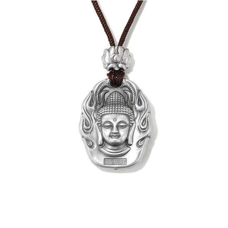 Buddha Stones del zodiaco chino, Buda natal Om Mani Padme Hum, colgante de collar de compasión de loto - image 7