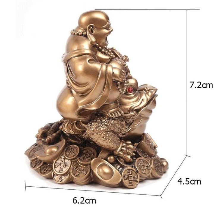 Decoración de adorno de sapo FengShui Maitreya