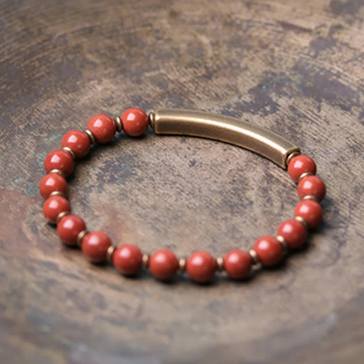Pulsera de pareja de paz con Buddha Stones, jaspe rojo, ágata de musgo, cristal de obsidiana negra, cobre