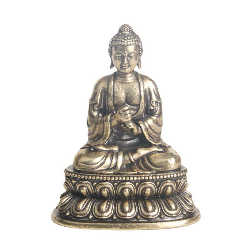 Estatua decorativa de cobre de la serenidad del Buda Tathagata