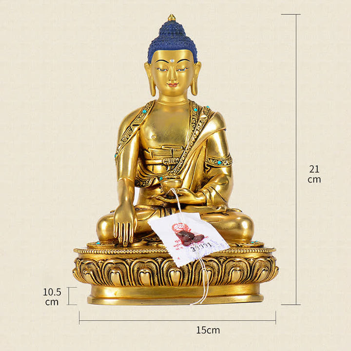 Estatua de cobre de la compasión de Buda Shakyamuni, decoración