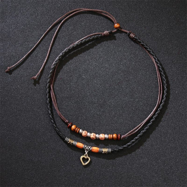 Pulsera con colgante y collar curativo con cuentas con diseño de corazón de amor de Buddha Stones