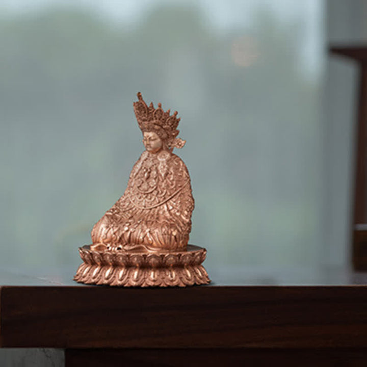 Estatua de cobre hecha a mano de la compasión de la estatuilla de Buda Shakyamuni Decoración