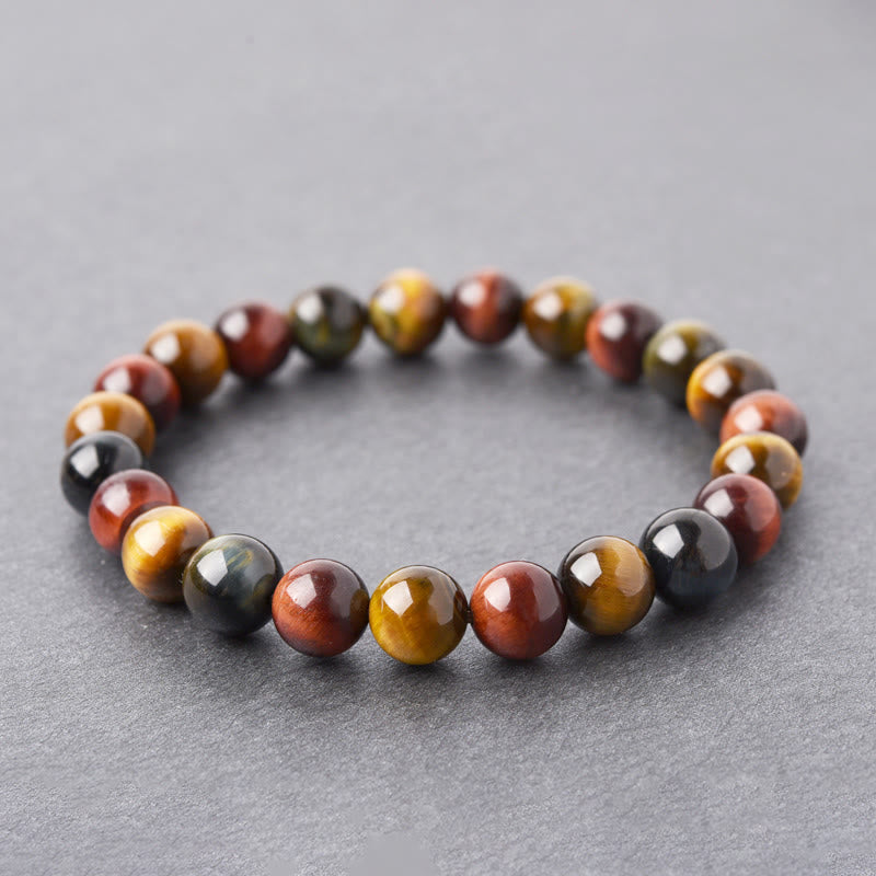Pulsera de protección positiva con ojo de tigre natural de Buddha Stones